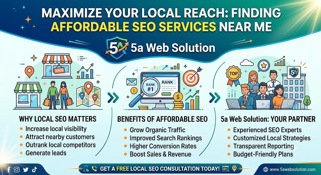 Affordable SEO Services Near Me | Scale Your Business with 5a Web Solution